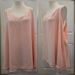 Torrid Blouse Tank Top Pastel Pink Blouse Size 5 5X Flaw?